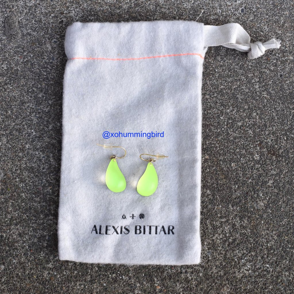 Alexis Bittar | Lucite Dewdrop Earring (Neon Yellow) — image 4 of 8